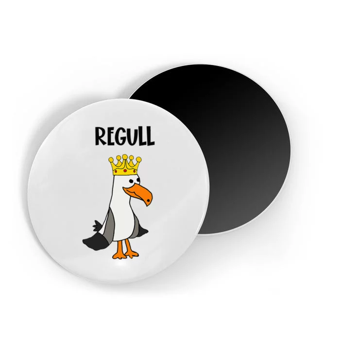 Smileteesfunny Funny Regull Seagull With Crown Beach Magnet