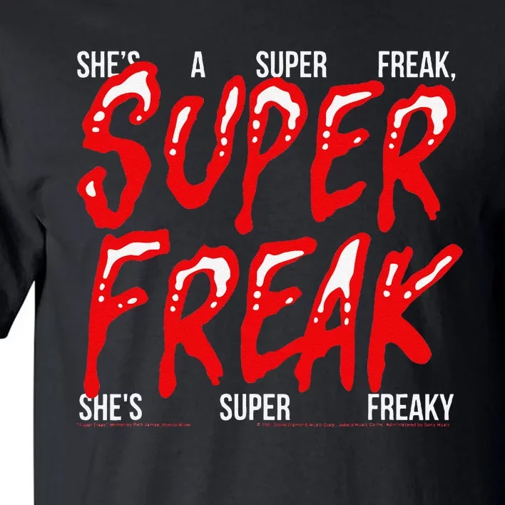 Super Freak Rick James Halloween Lyrics Tall T-Shirt