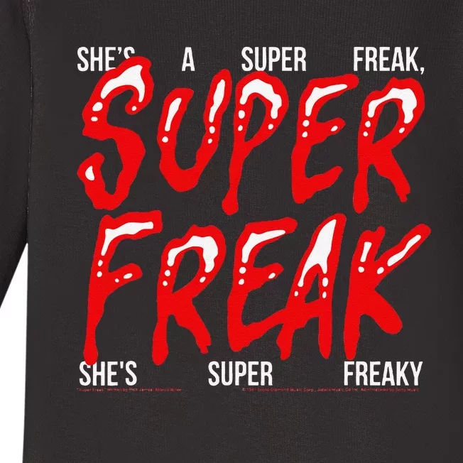 Super Freak Rick James Halloween Lyrics Baby Long Sleeve Bodysuit