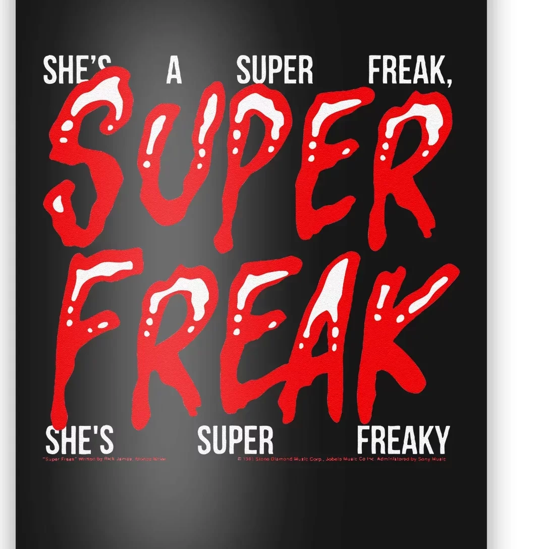 Super Freak Rick James Halloween Lyrics Poster