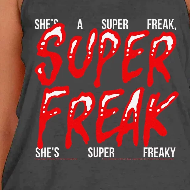 Super Freak Rick James Halloween Lyrics Women's Knotted Racerback Tank