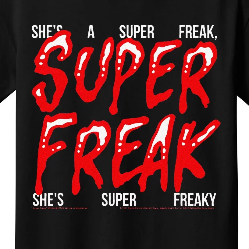 Super Freak Rick James Halloween Lyrics Kids T-Shirt