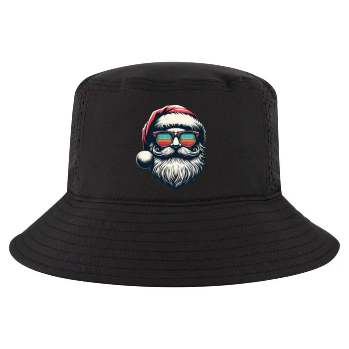 Santa Face Retro Sunglasses Christmas Xmas Cool Comfort Performance Bucket Hat