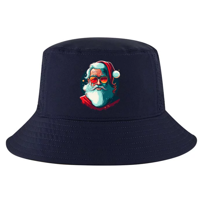 Santa Face Retro Sunglasses Christmas Xmas Cool Comfort Performance Bucket Hat