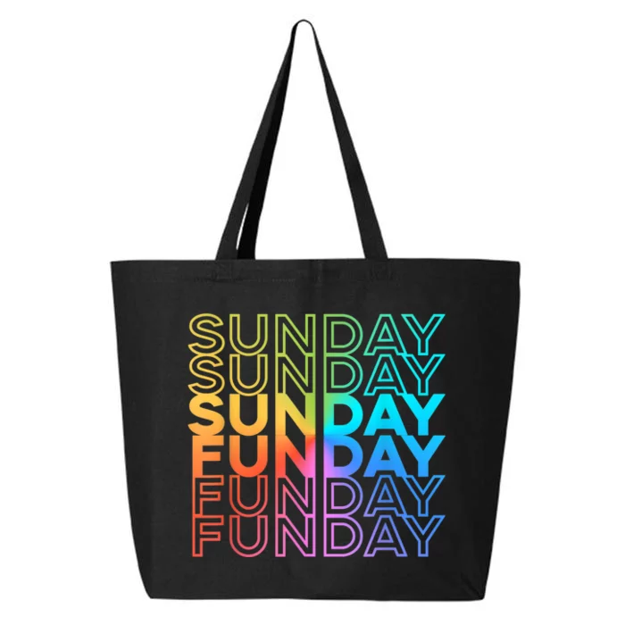 Sunday Funday Rainbow Fade Color Party 25L Jumbo Tote