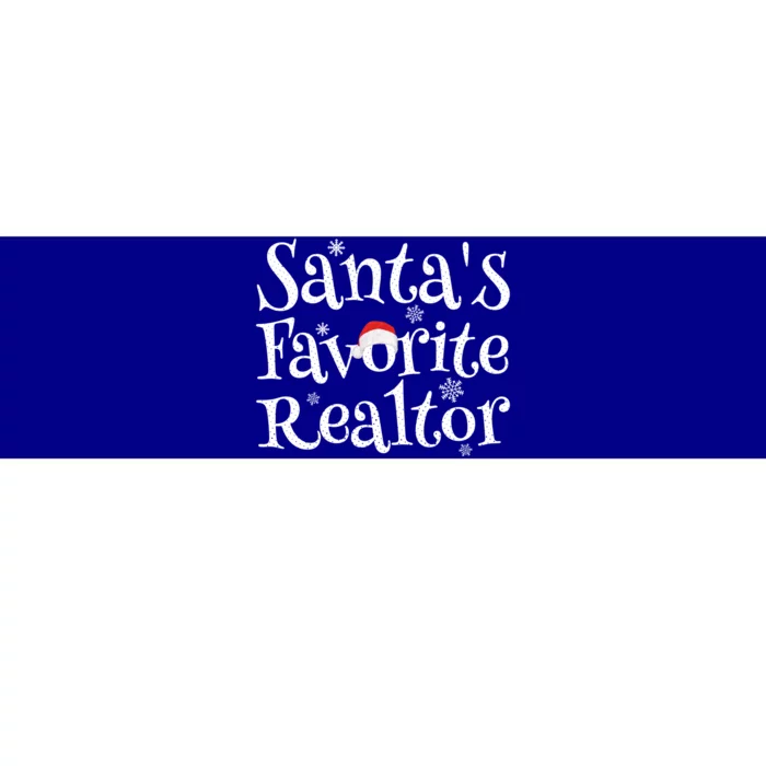 SantaS Favorite Realtor Christmas Funny Gift Funny Gift Bumper Sticker