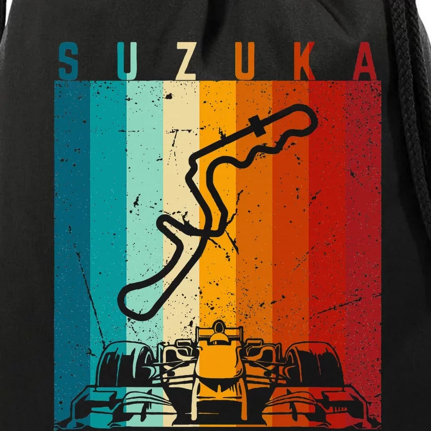 Suzuka Formula Racing Track Circuit Fan Drawstring Bag