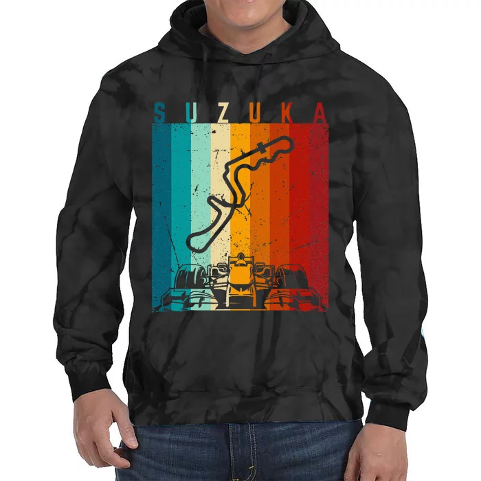 Suzuka Formula Racing Track Circuit Fan Tie Dye Hoodie