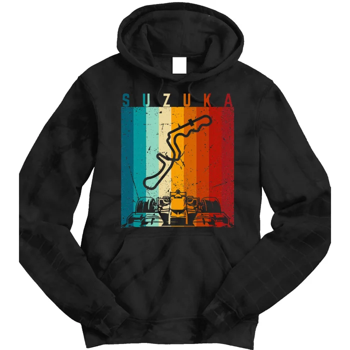 Suzuka Formula Racing Track Circuit Fan Tie Dye Hoodie