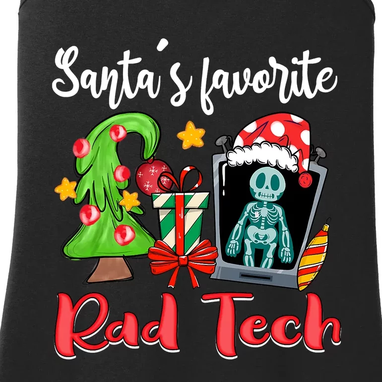 Santa's Favorite Rad Tech X Ray Tech Funny Christmas Holiday Xmas Ladies Essential Tank