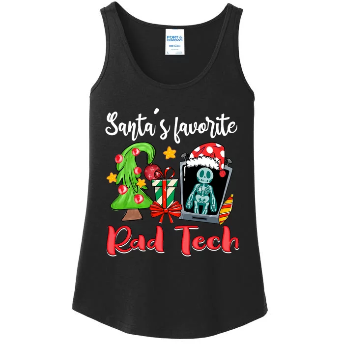 Santa's Favorite Rad Tech X Ray Tech Funny Christmas Holiday Xmas Ladies Essential Tank