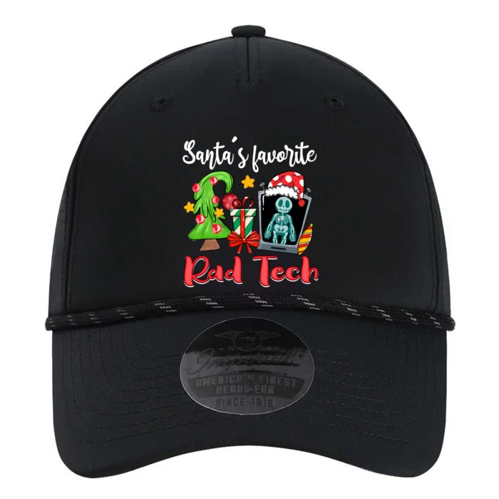 Santa's Favorite Rad Tech X Ray Tech Funny Christmas Holiday Xmas Performance The Dyno Cap