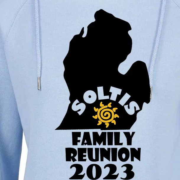 Soltis Family Reunion Womens Funnel Neck Pullover Hood