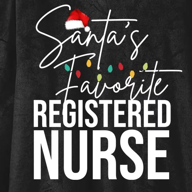 Santa's Favorite Register Nurse Hooded Wearable Blanket