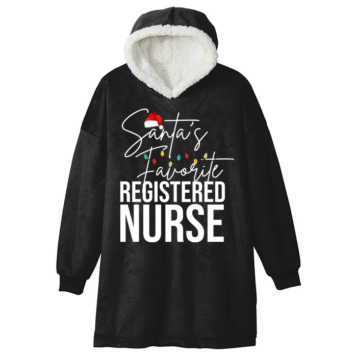 Santa's Favorite Register Nurse Hooded Wearable Blanket