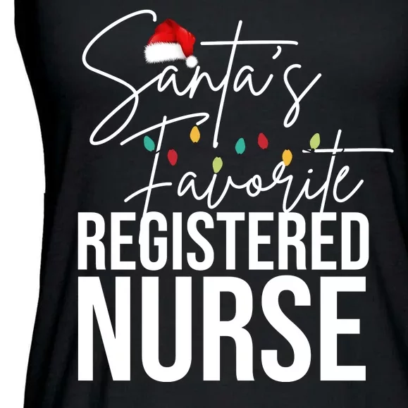 Santa's Favorite Register Nurse Ladies Essential Flowy Tank