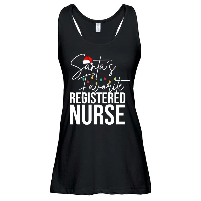 Santa's Favorite Register Nurse Ladies Essential Flowy Tank