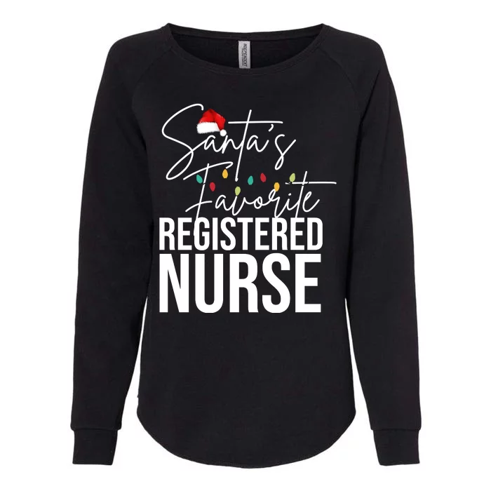 Santa's Favorite Register Nurse Womens California Wash Sweatshirt