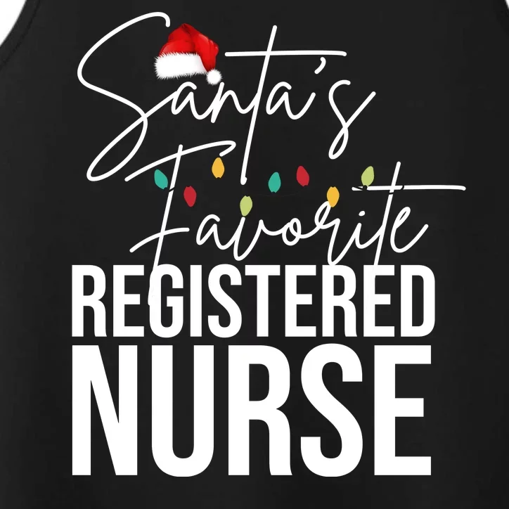 Santa's Favorite Register Nurse Performance Tank