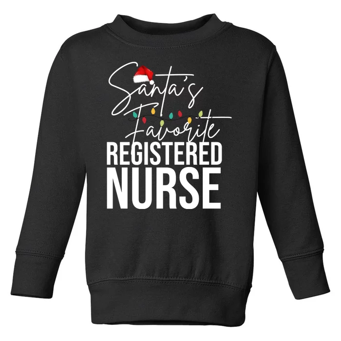 Santa's Favorite Register Nurse Toddler Sweatshirt