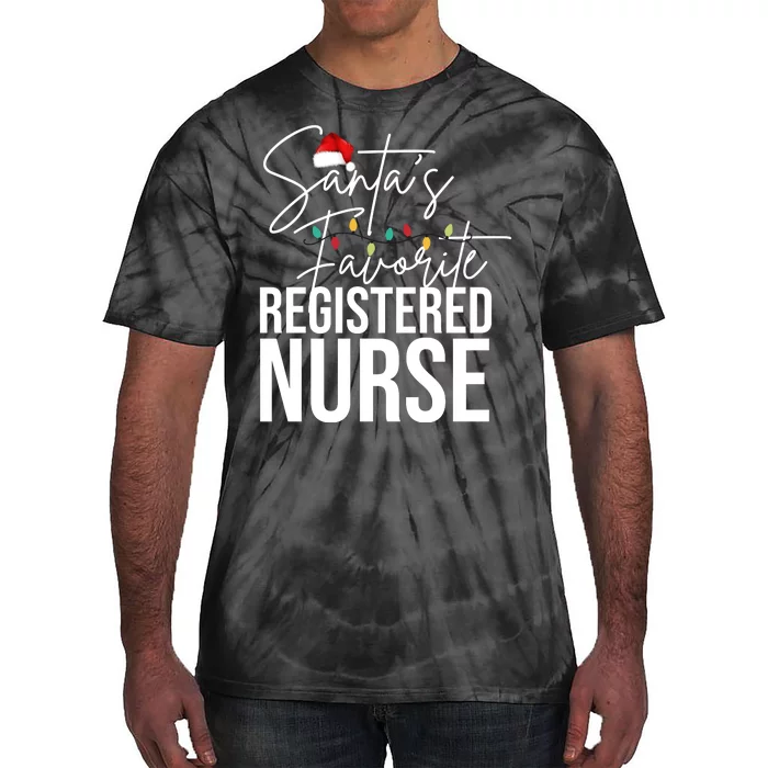 Santa's Favorite Register Nurse Tie-Dye T-Shirt