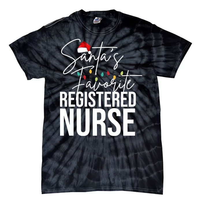 Santa's Favorite Register Nurse Tie-Dye T-Shirt