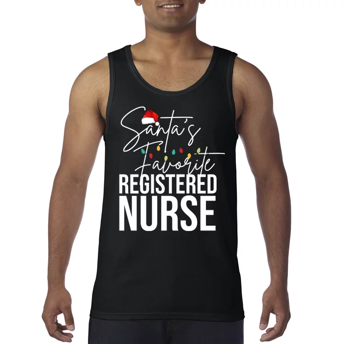 Santa's Favorite Register Nurse Tank Top