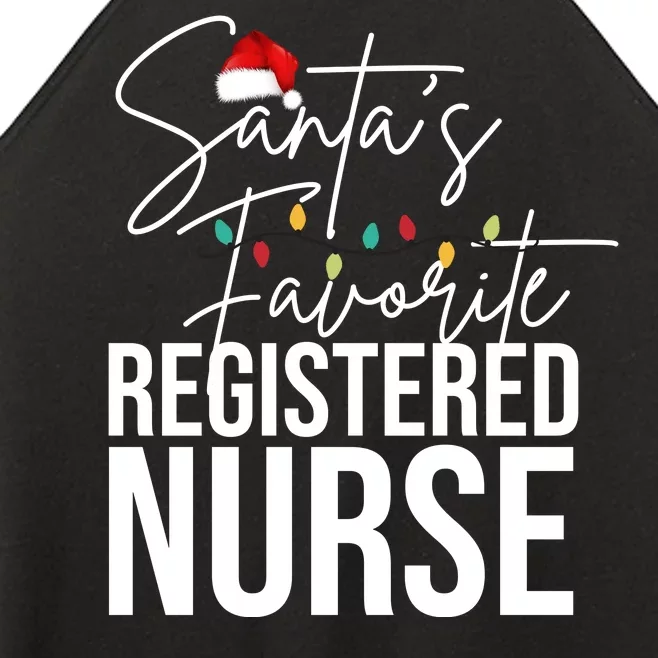 Santa's Favorite Register Nurse Women’s Perfect Tri Rocker Tank