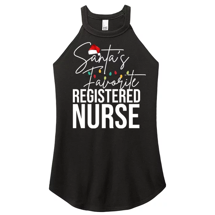 Santa's Favorite Register Nurse Women’s Perfect Tri Rocker Tank