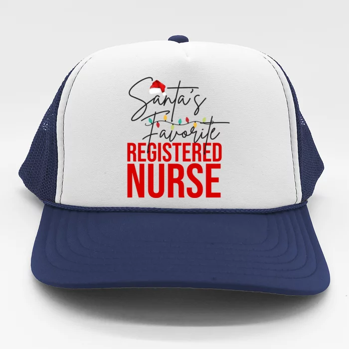 Santa's Favorite Register Nurse Trucker Hat