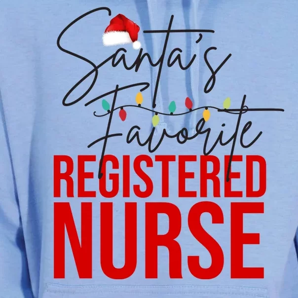 Santa's Favorite Register Nurse Unisex Surf Hoodie