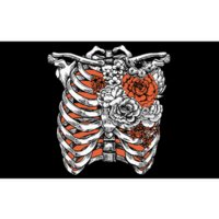 Skeleton Flowers Rib Cage X Ray Funny Halloween Bumper Sticker