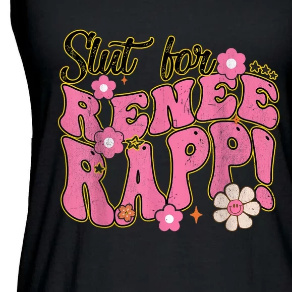 Slut For Renee Rapp Groovy Sarcastic Funny Saying Ladies Essential Flowy Tank