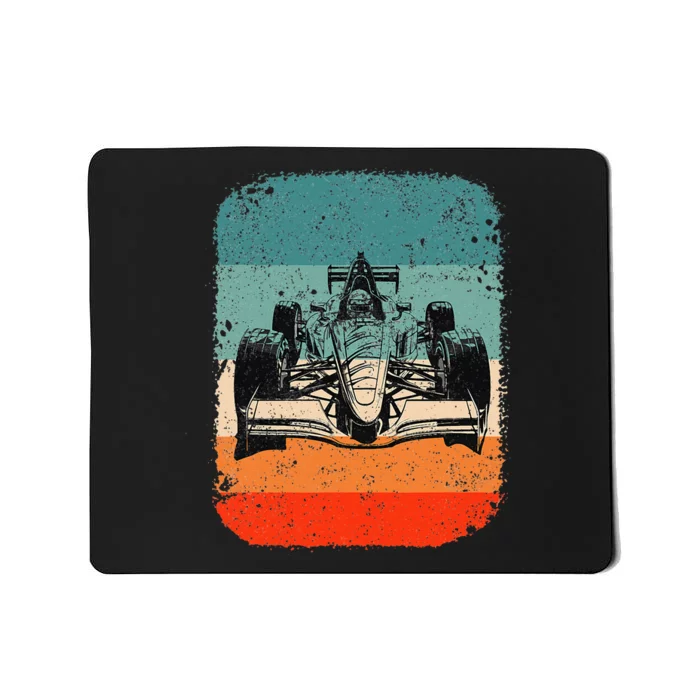 Sunset Formula Racing Race Car Silhouette Mousepad