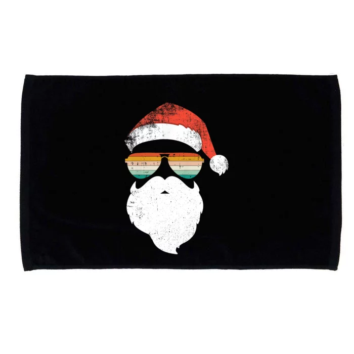 Santa Face Retro Sunglasses Christmas Xmas Meaningful Gift Microfiber Hand Towel