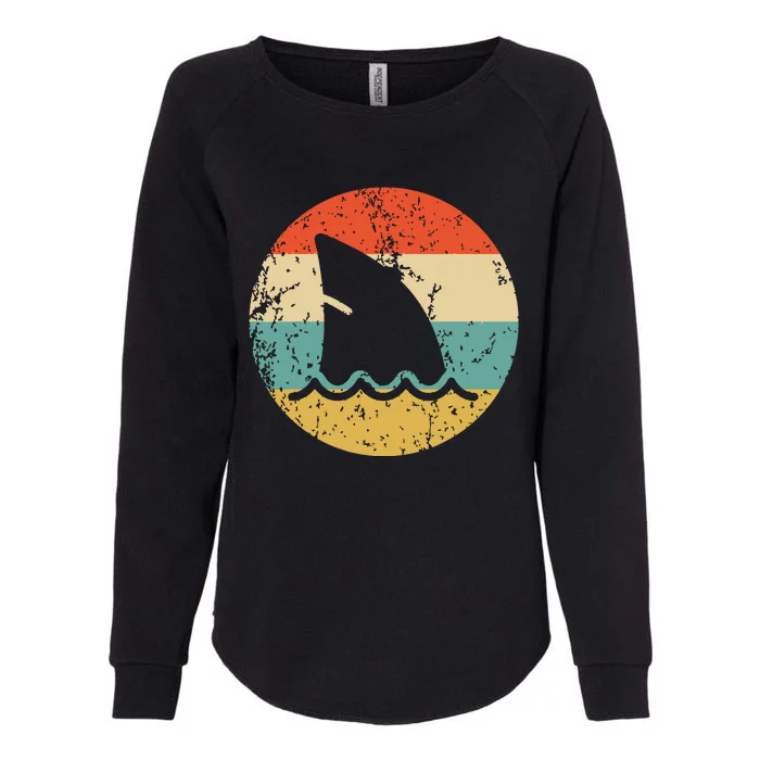 Shark Fin Retro Style Shark Womens California Wash Sweatshirt