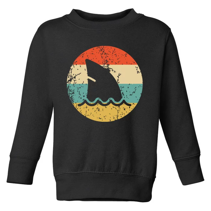 Shark Fin Retro Style Shark Toddler Sweatshirt