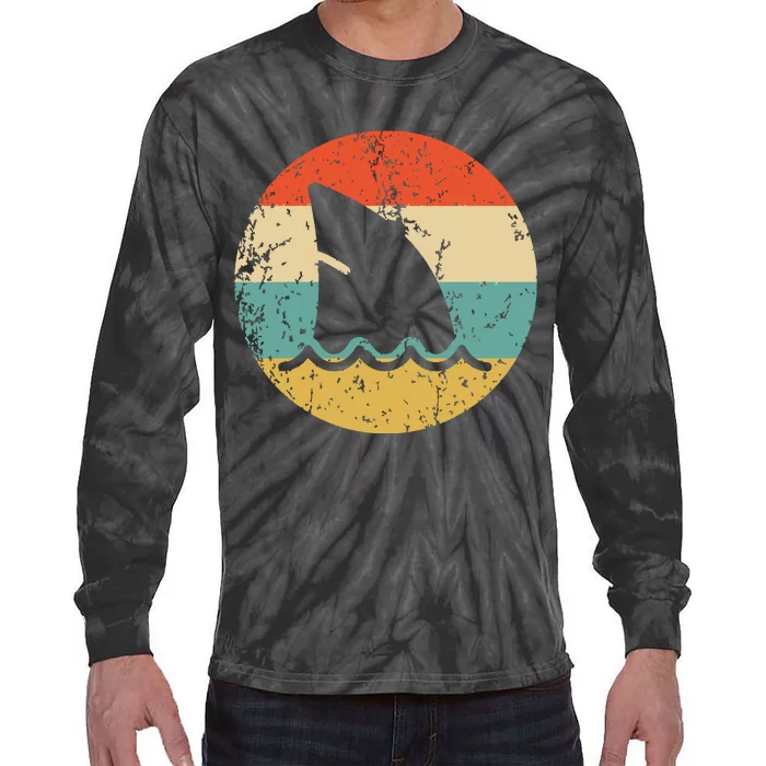 Shark Fin Retro Style Shark Tie-Dye Long Sleeve Shirt