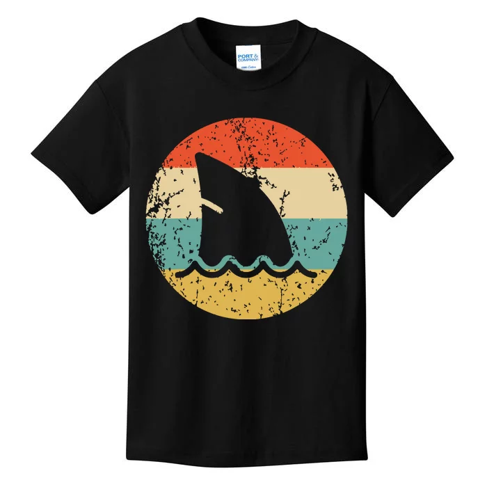 Shark Fin Retro Style Shark Kids T-Shirt