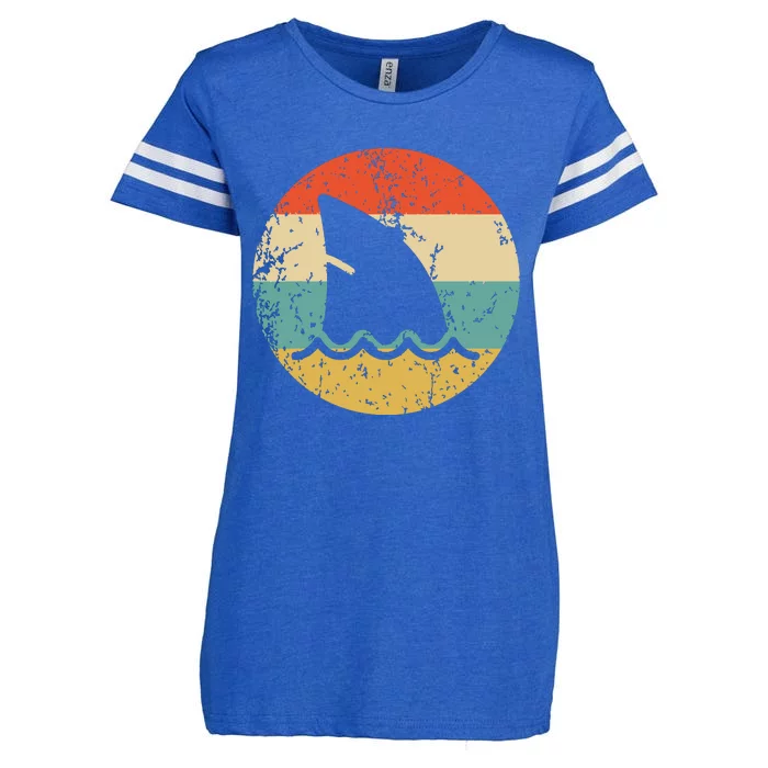 Shark Fin Retro Style Shark Enza Ladies Jersey Football T-Shirt