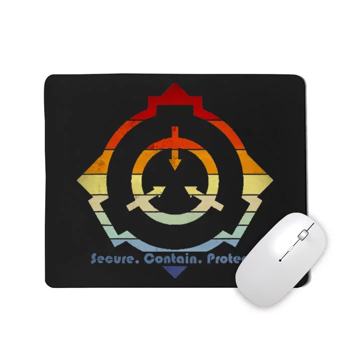 Scp Foundation Retro Vintage Sunset Secure Contain Protect Mousepad