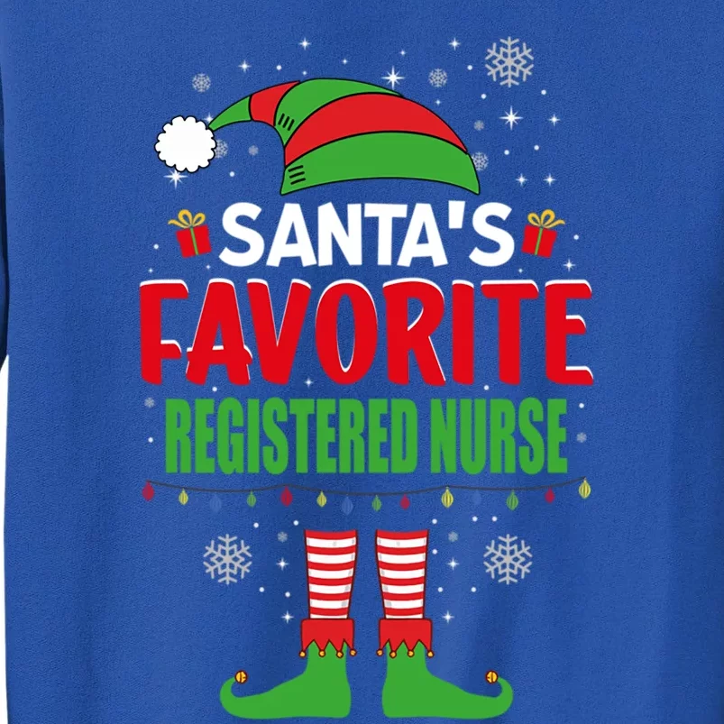 Santas Favorite Registered Nurse Elf Christmas Gift Sweatshirt