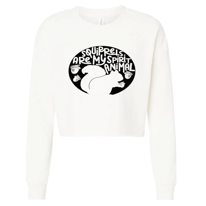 Squirrel Funny Squirrel Gift Cute Squirrel Lover Cropped Pullover Crew