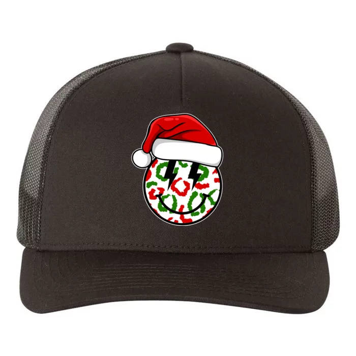 Smile Face Santa Christmas Retro Yupoong Adult 5-Panel Trucker Hat