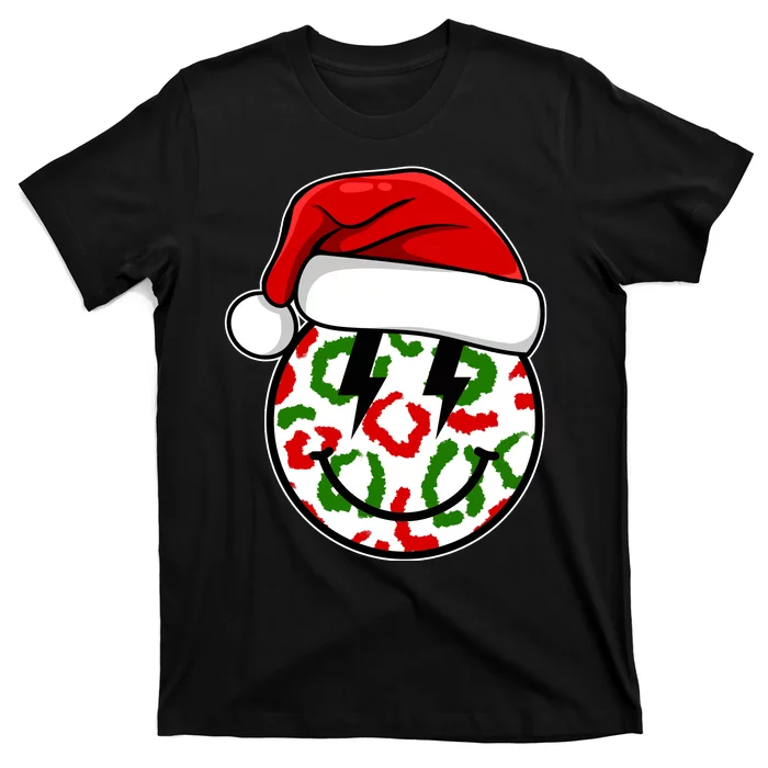 Smile Face Santa Christmas Retro T-Shirt