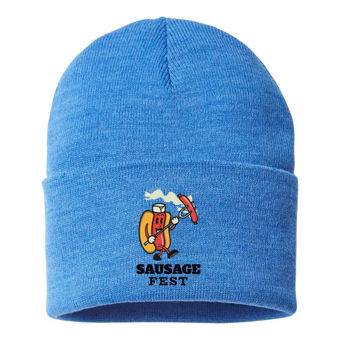 Sausage Fest Sausage Gift Sustainable Knit Beanie