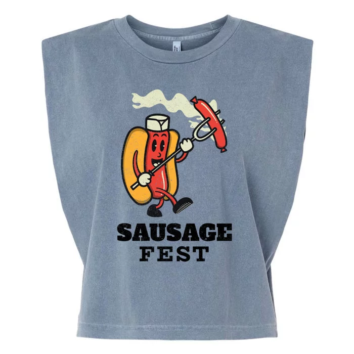 Sausage Fest Sausage Gift Garment-Dyed Women's Muscle Tee