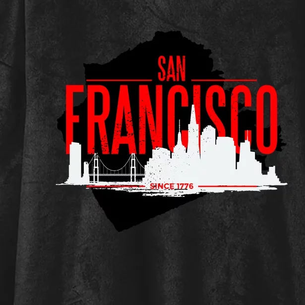 San Francisco Skyline Hooded Wearable Blanket