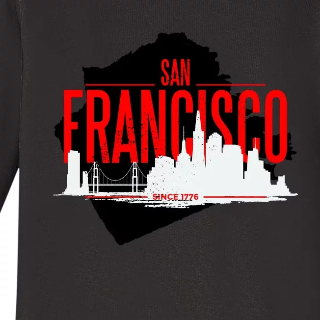 San Francisco Skyline Baby Long Sleeve Bodysuit