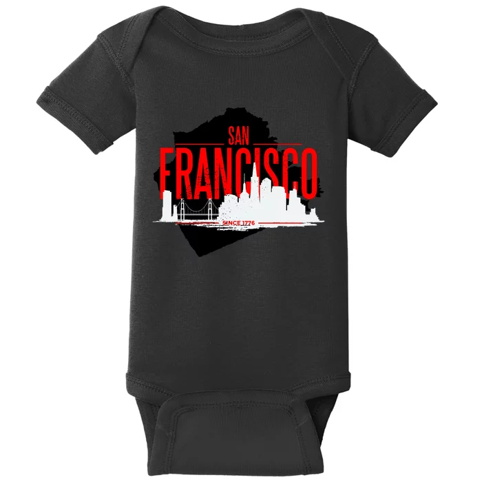 San Francisco Skyline Baby Bodysuit